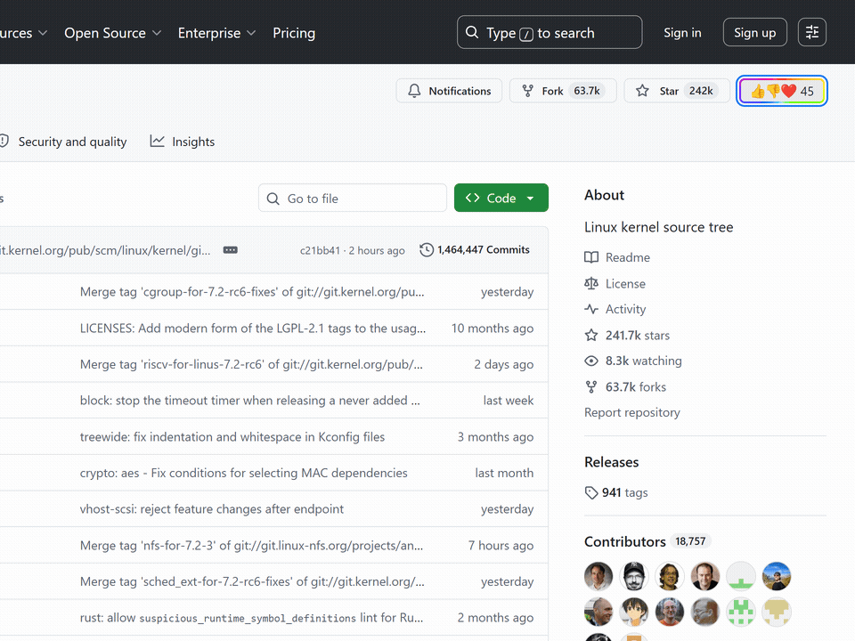 Animated demo of a Webemoji emoji picker beside a GitHub repository action row.